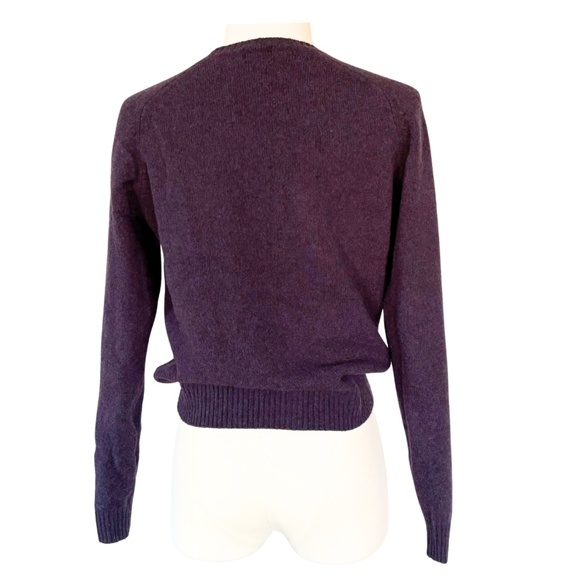 Uniqlo | Unisex Premium Lambswool Sweater - Eggplant Purple | Size S - Picture 3 of 9